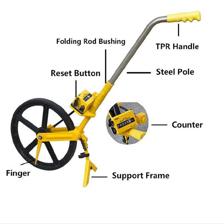 Long Distance Surveying Instrument Digital Meter Measuring Wheel (DW-001)